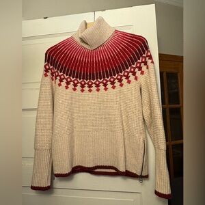 L.L. Bean Women's SuperSoft Waffle Sweater, Turtleneck Fair Isle